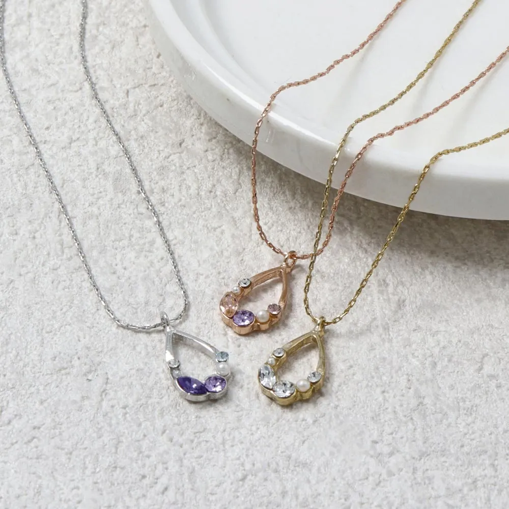 Jeweled Teardrop Necklace