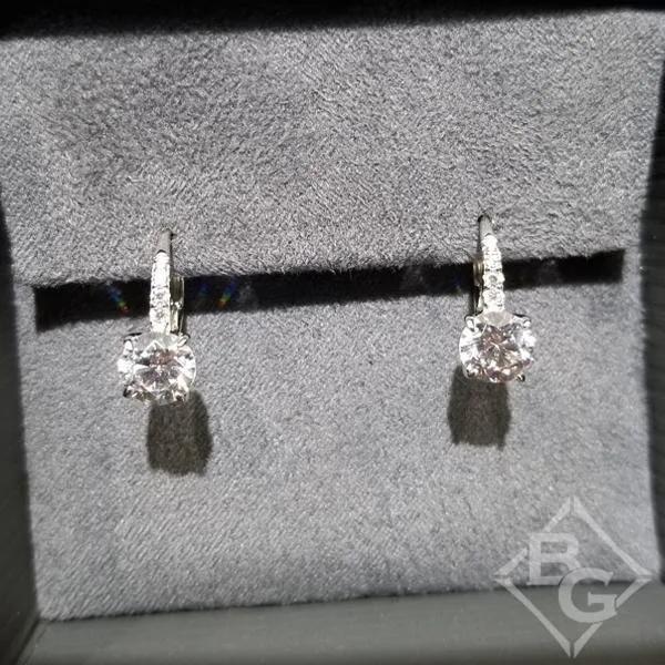 Lafonn Simulated Diamond Round Cut Leverback Earrings