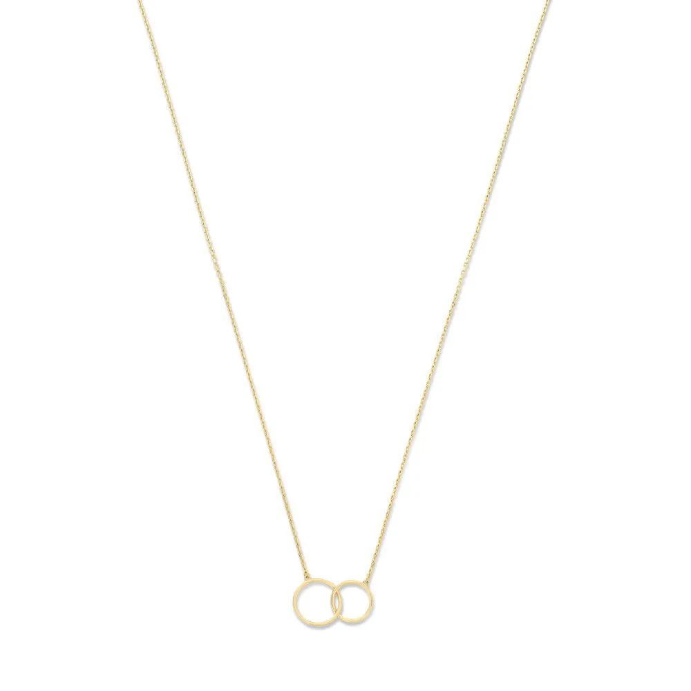 Le Marais Loulou 14 karat gold necklace with two rings