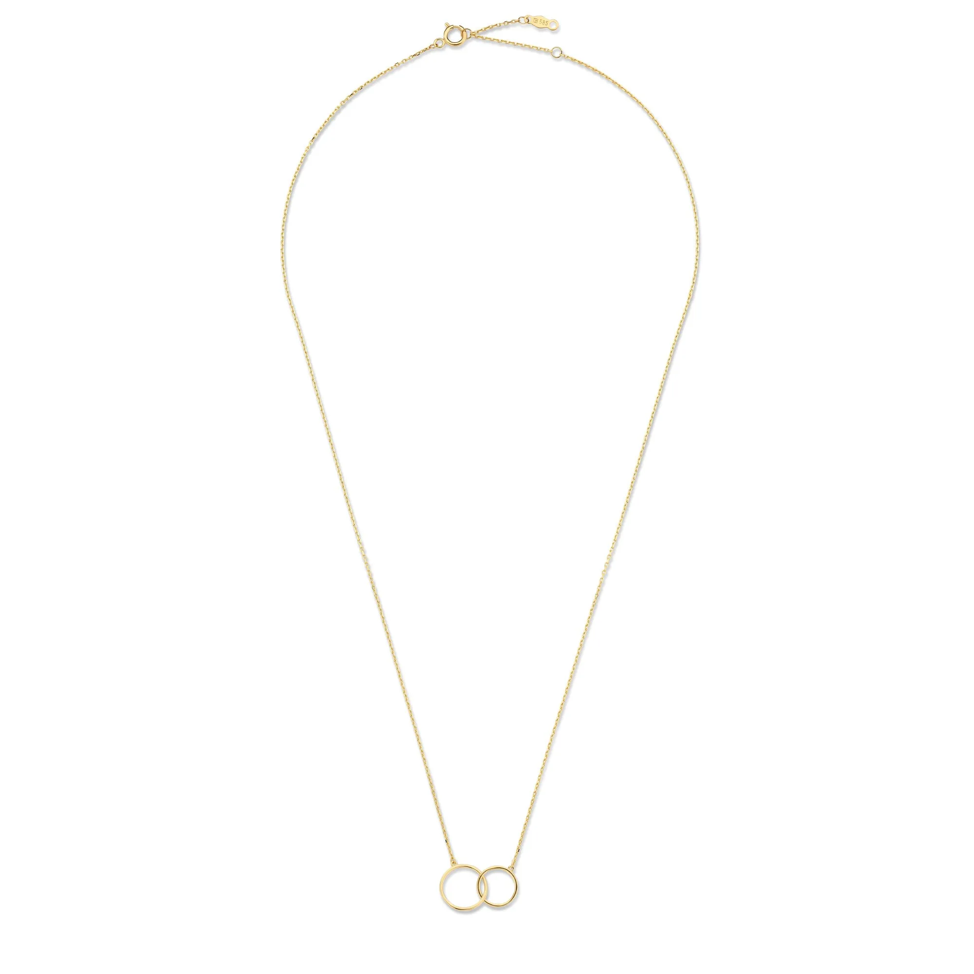 Le Marais Loulou 14 karat gold necklace with two rings