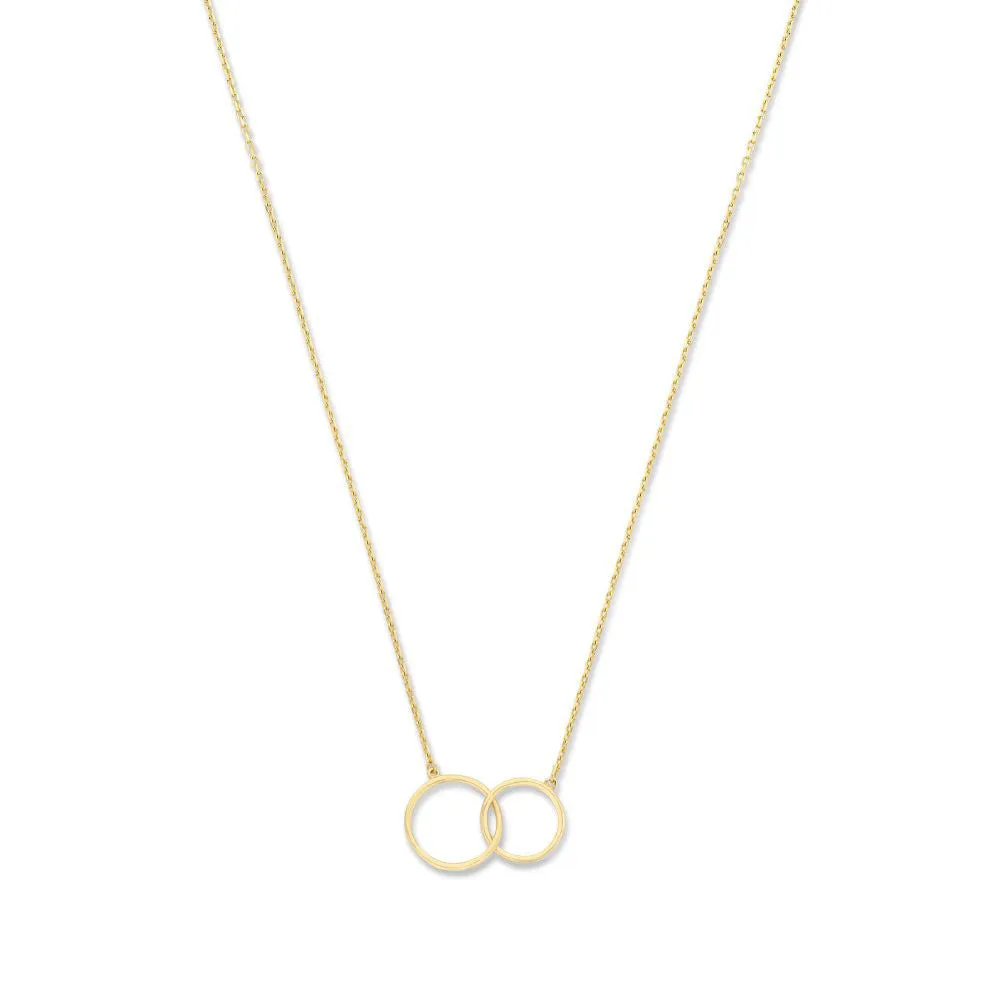 Le Marais Loulou 14 karat gold necklace with two rings