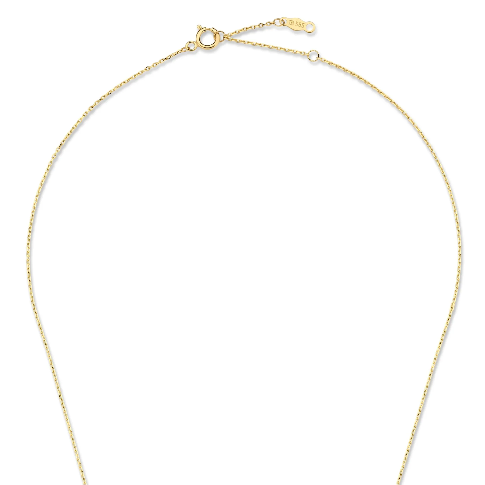 Le Marais Loulou 14 karat gold necklace with two rings