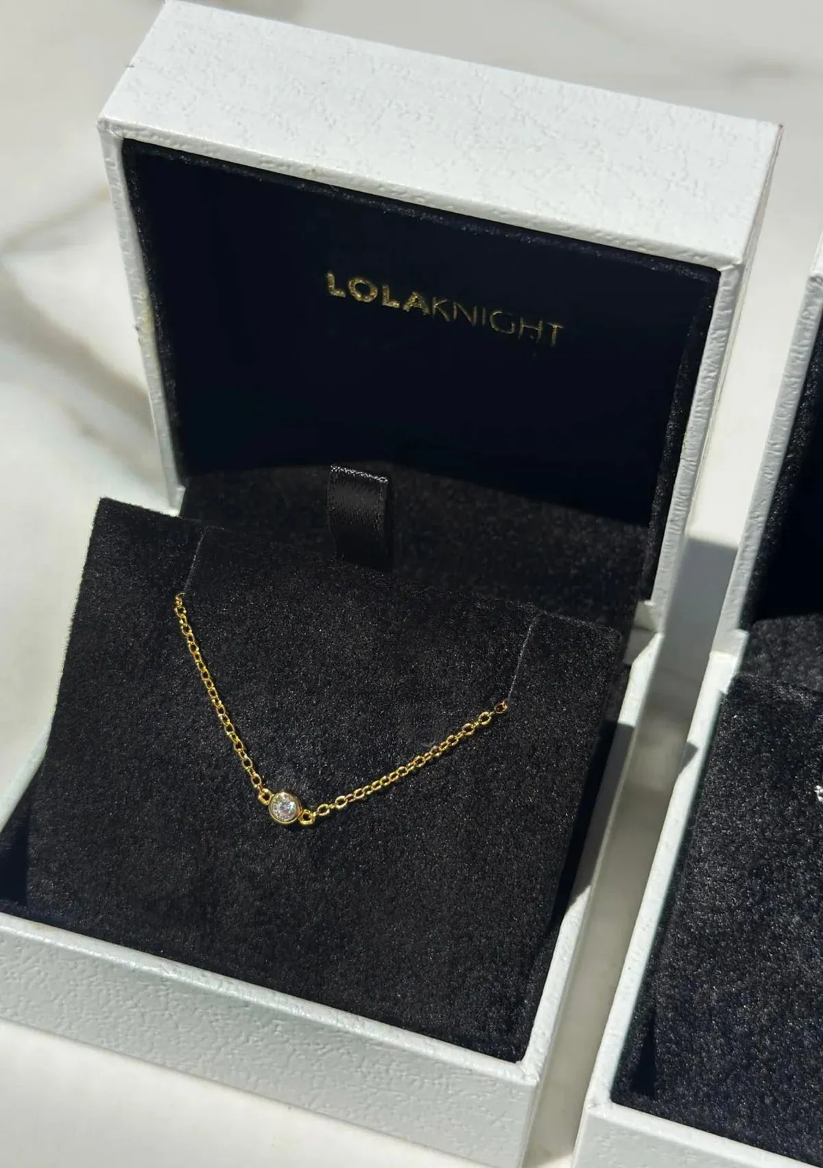 Lola Knight - Tiffany Bezel Set Crystal Bracelet - 18K Gold