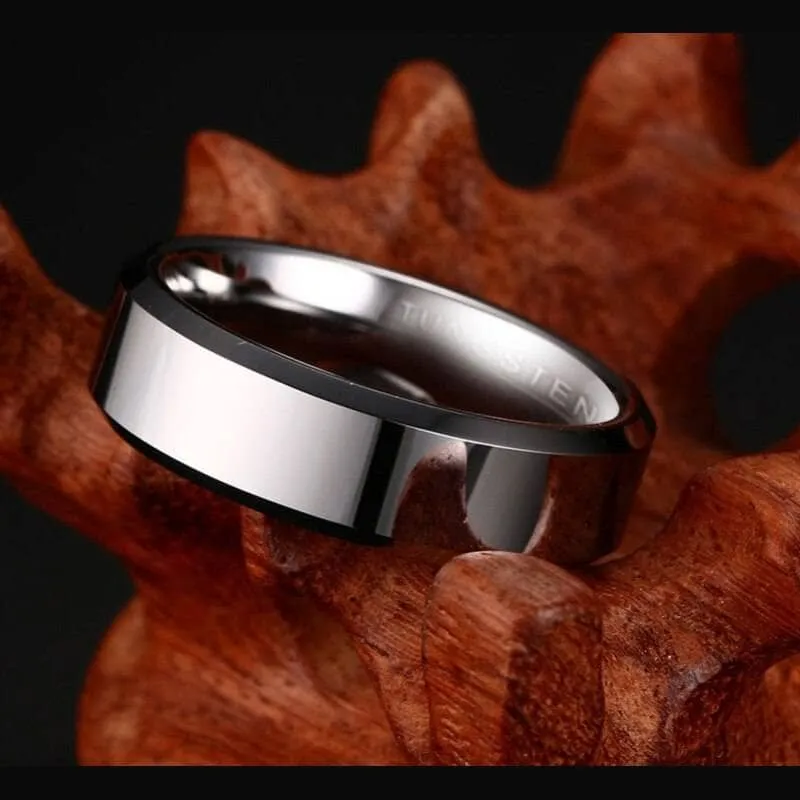 Men's Tungsten Custom Engraving Wedding Band