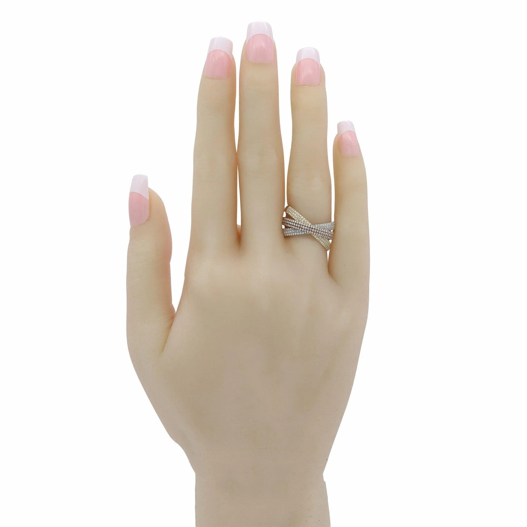 Minimalist 0.6CT Diamond Ring in 14K Yellow, White & Rose Gold Tone