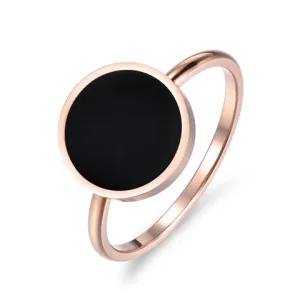 Minimalist Acrylic Stone Ring Rose Gold