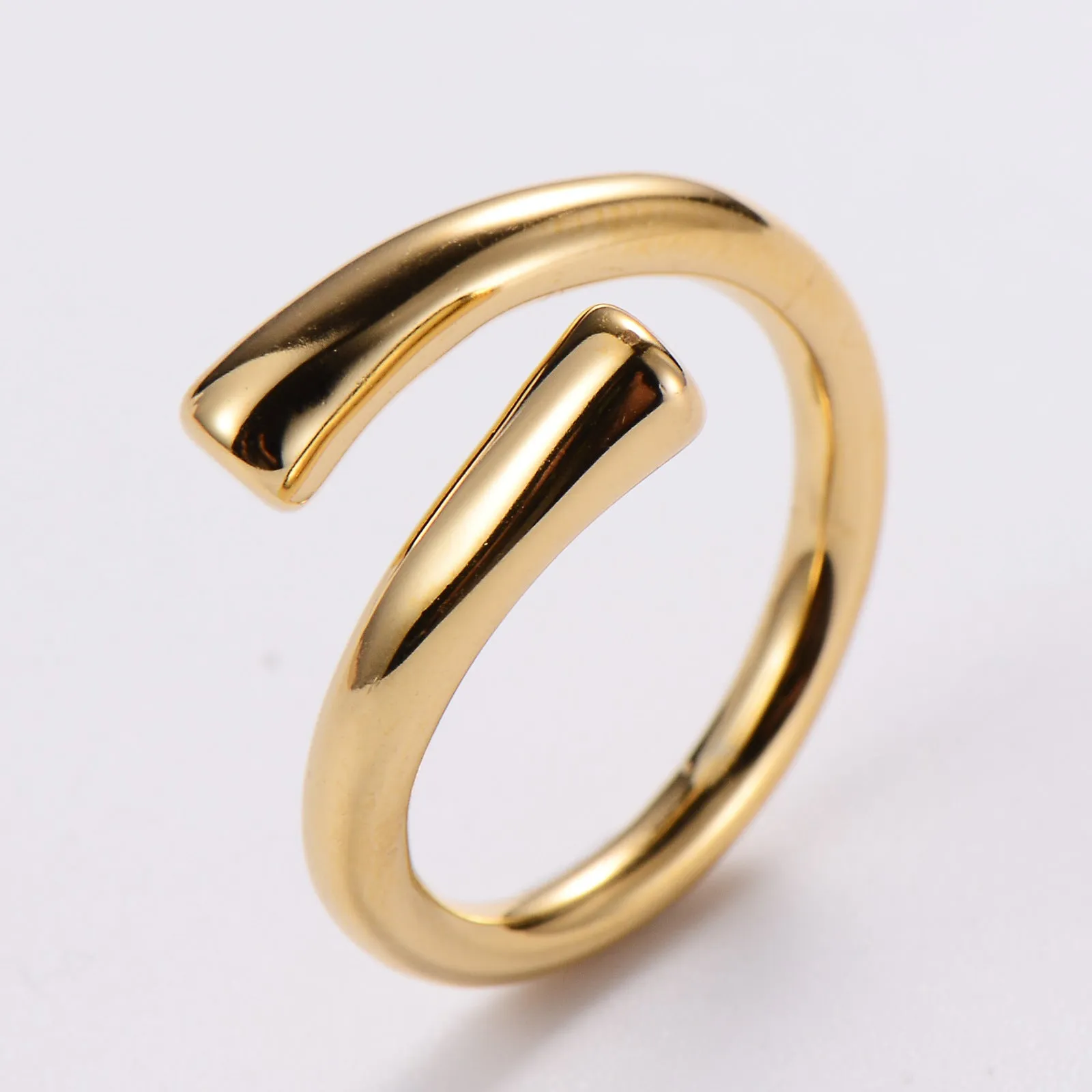 Minimalist Chinese Zodiac Animal Titanium Steel Electroplating Rings