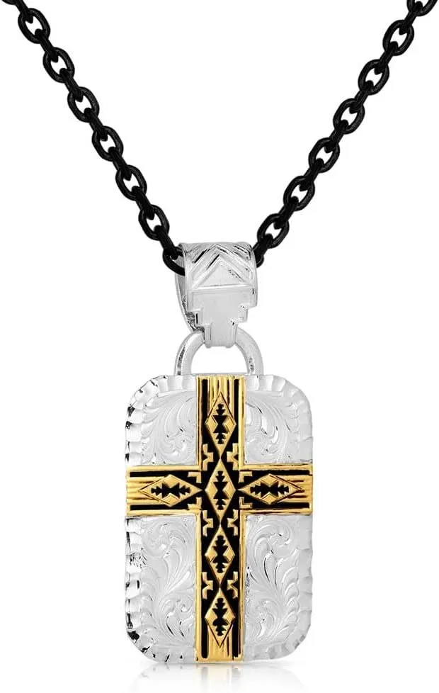 Montana Silversmiths Trust and Honor Cross Necklace - NC5760