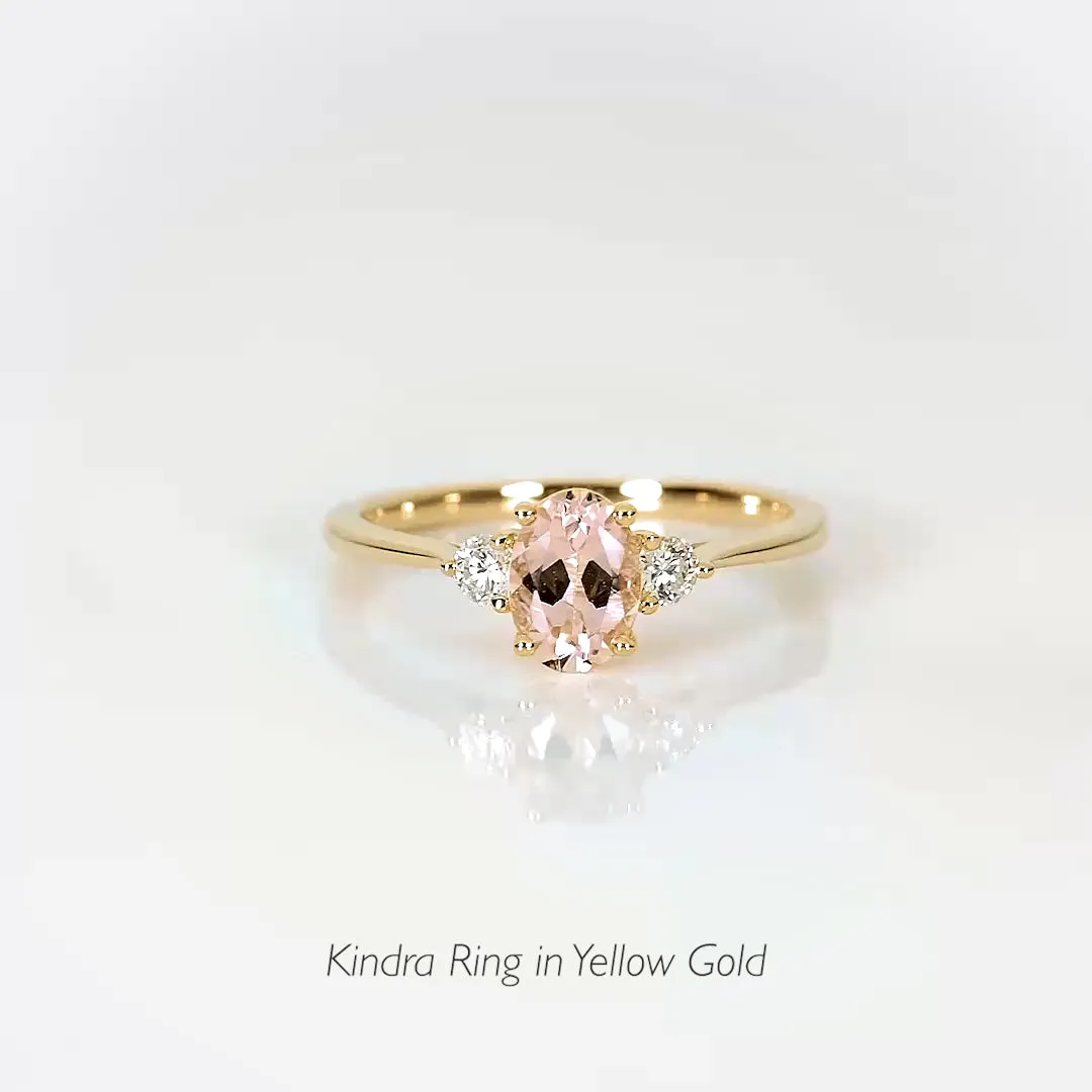 Morganite and Diamond Ring 14k Gold - Kindra