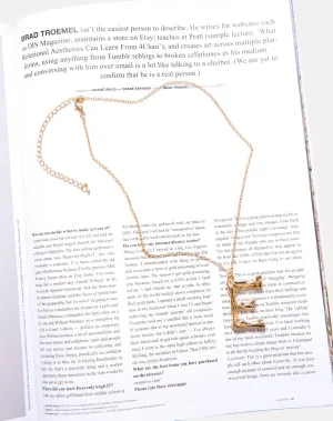 Necklace in Gold Letter E