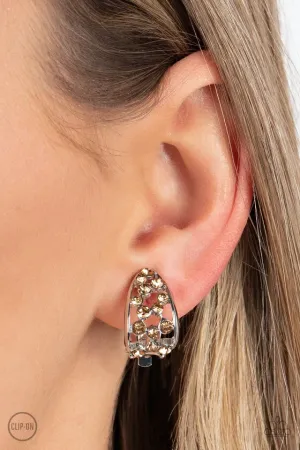 Paparazzi Earring ~ Extra Effervescent - Brown