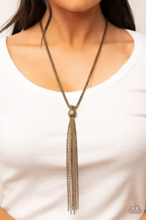 Paparazzi Necklace ~ Metallic MESH-Up - Brass