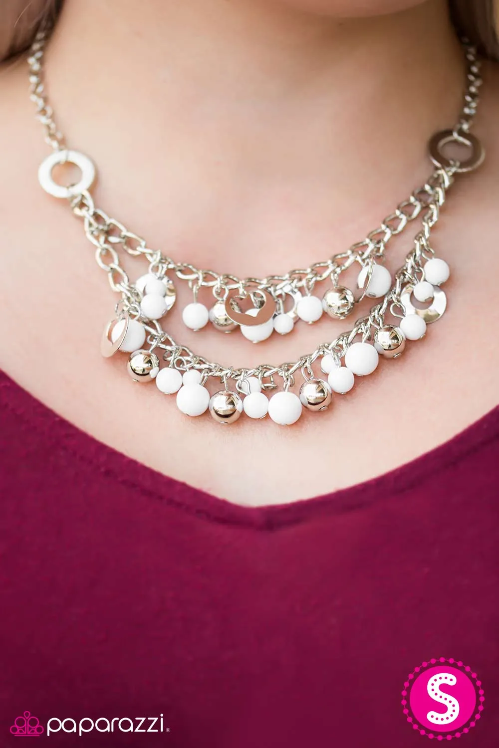 Paparazzi Necklace ~ The Matchmaker - White