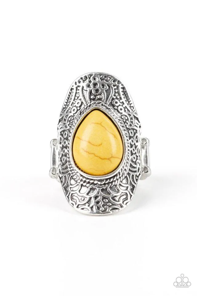 Paparazzi Ring ~ Southern Sage - Yellow