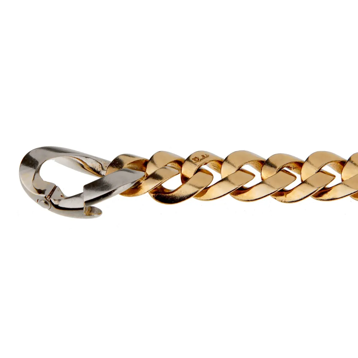 Pomellato Curb Link Diamond Gold Necklace