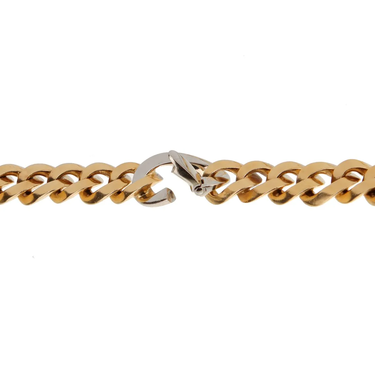 Pomellato Curb Link Diamond Gold Necklace