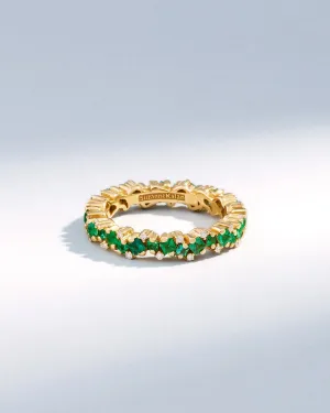 Princess Elsa Emerald Eternity Band