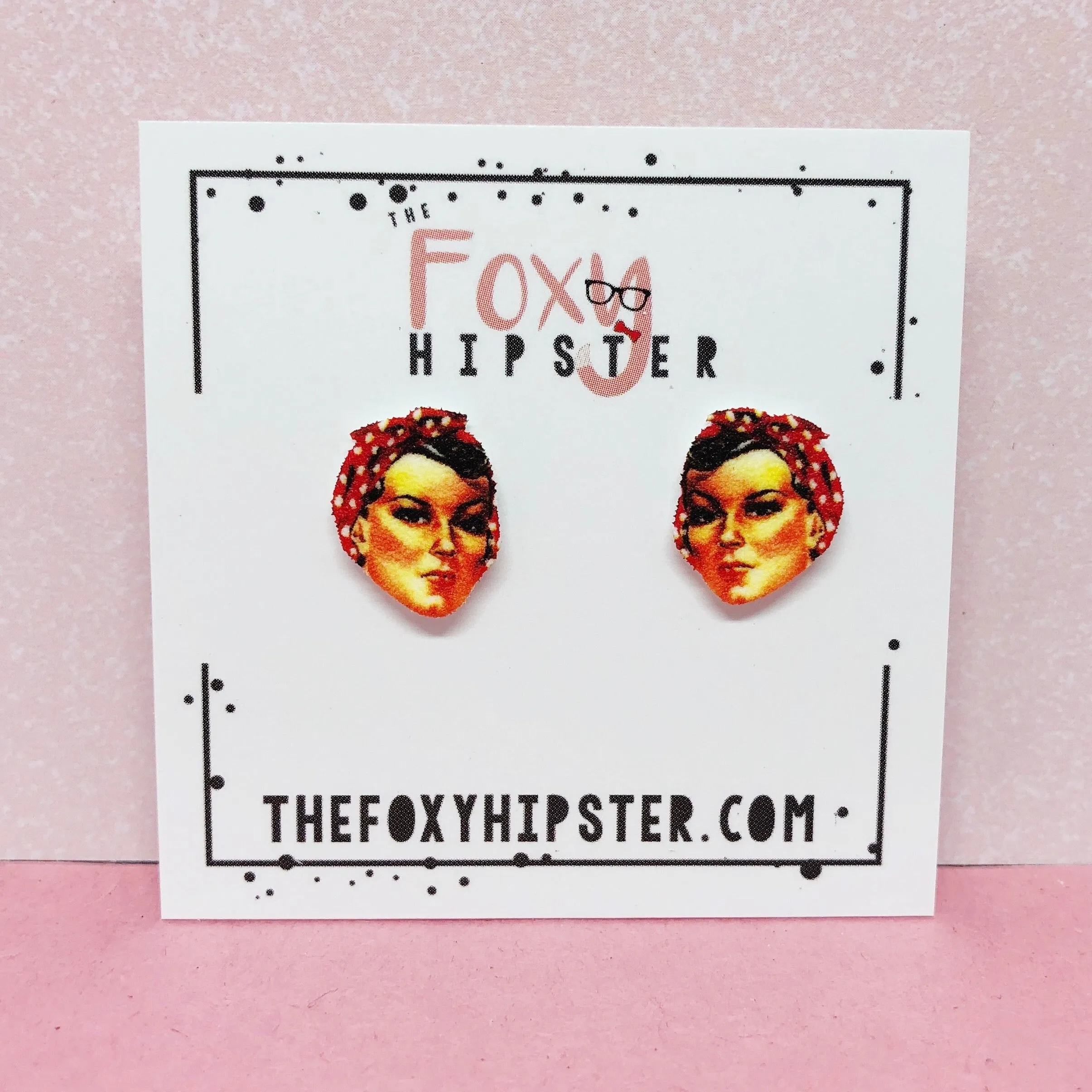 Rosie the Riveter Stud Earrings