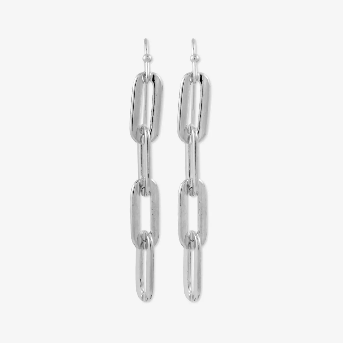 Silver Link Breaker Earrings