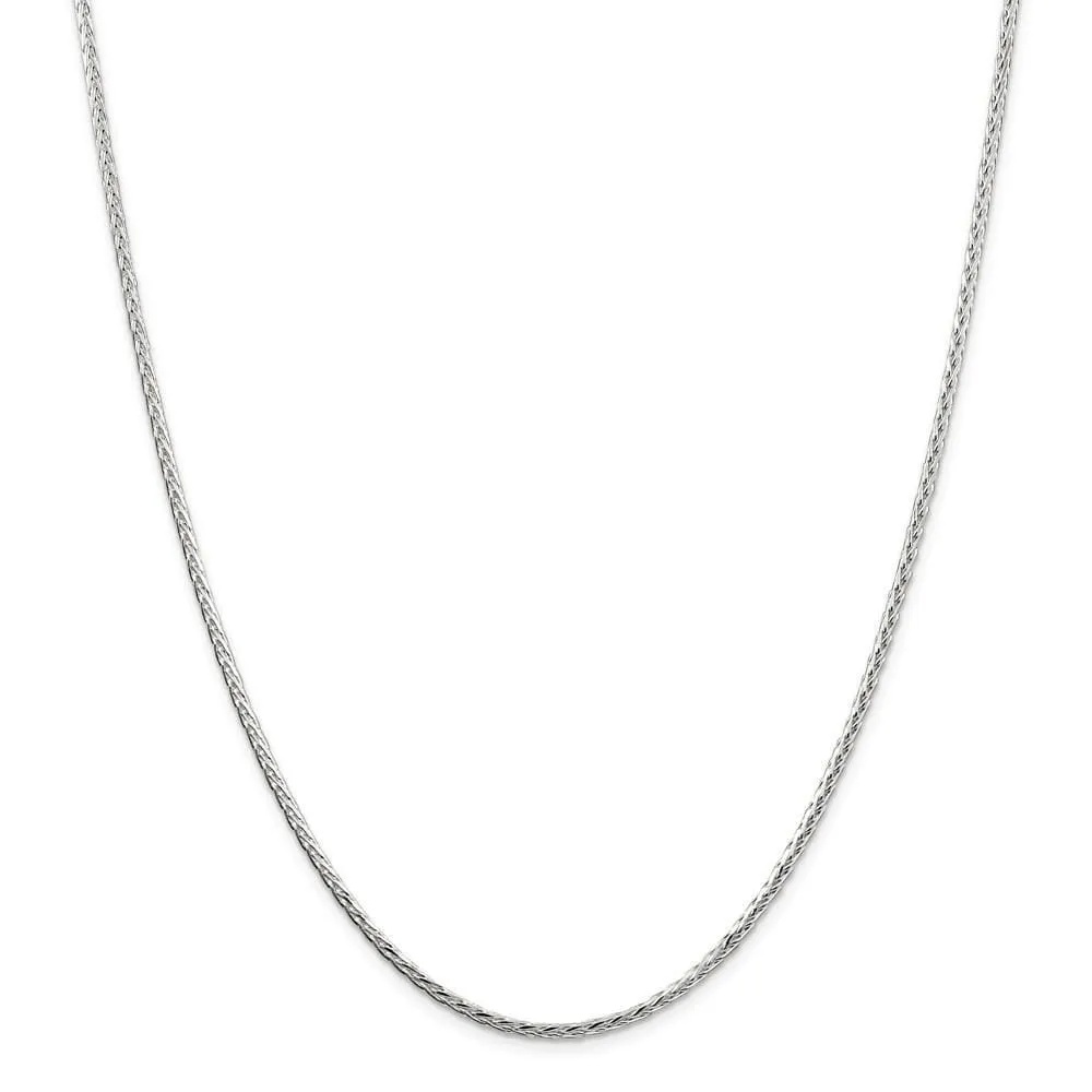 Silver Polished D.C 2.50-mm Solid Spiga Chain