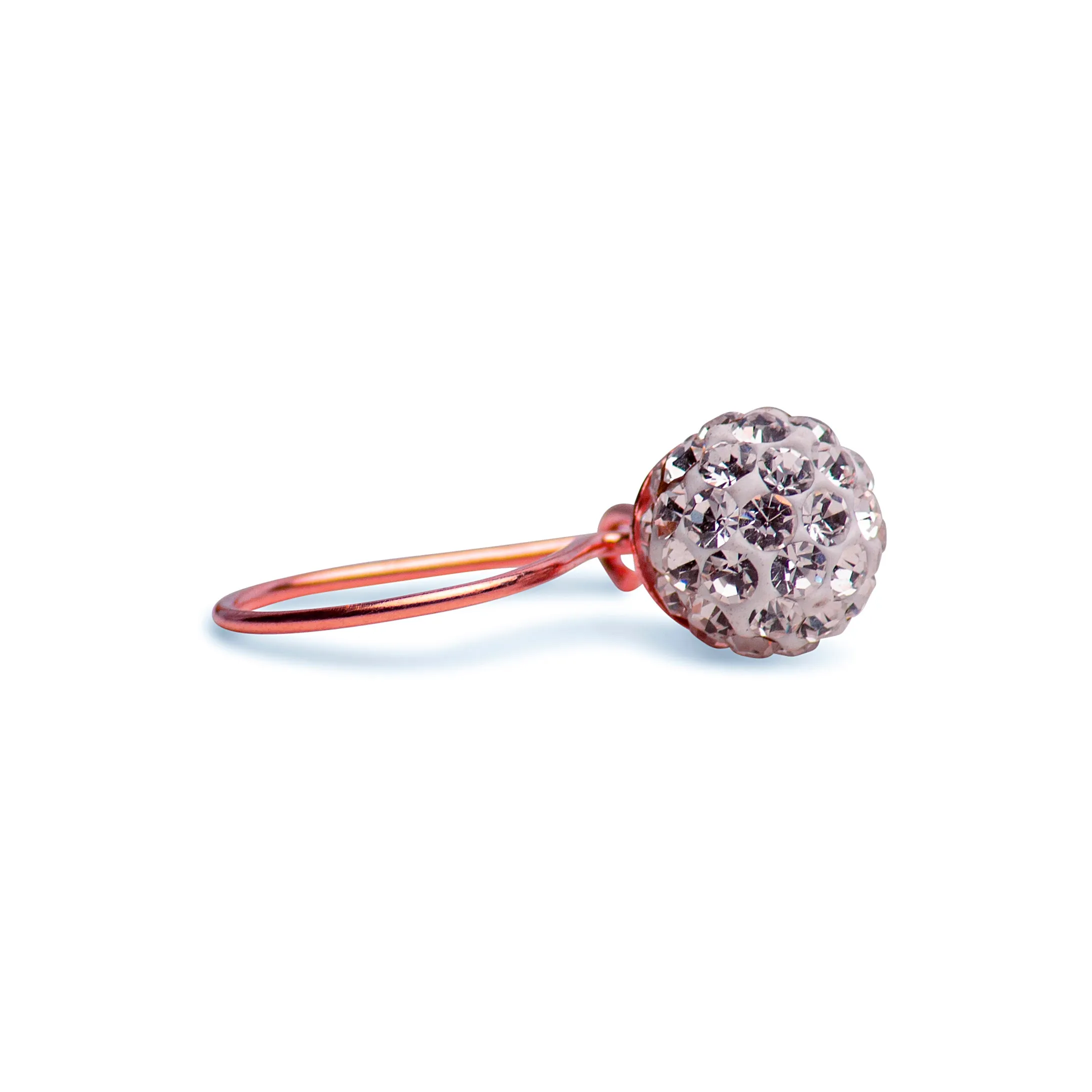 Sparkle Ball Rose Gold Earrings