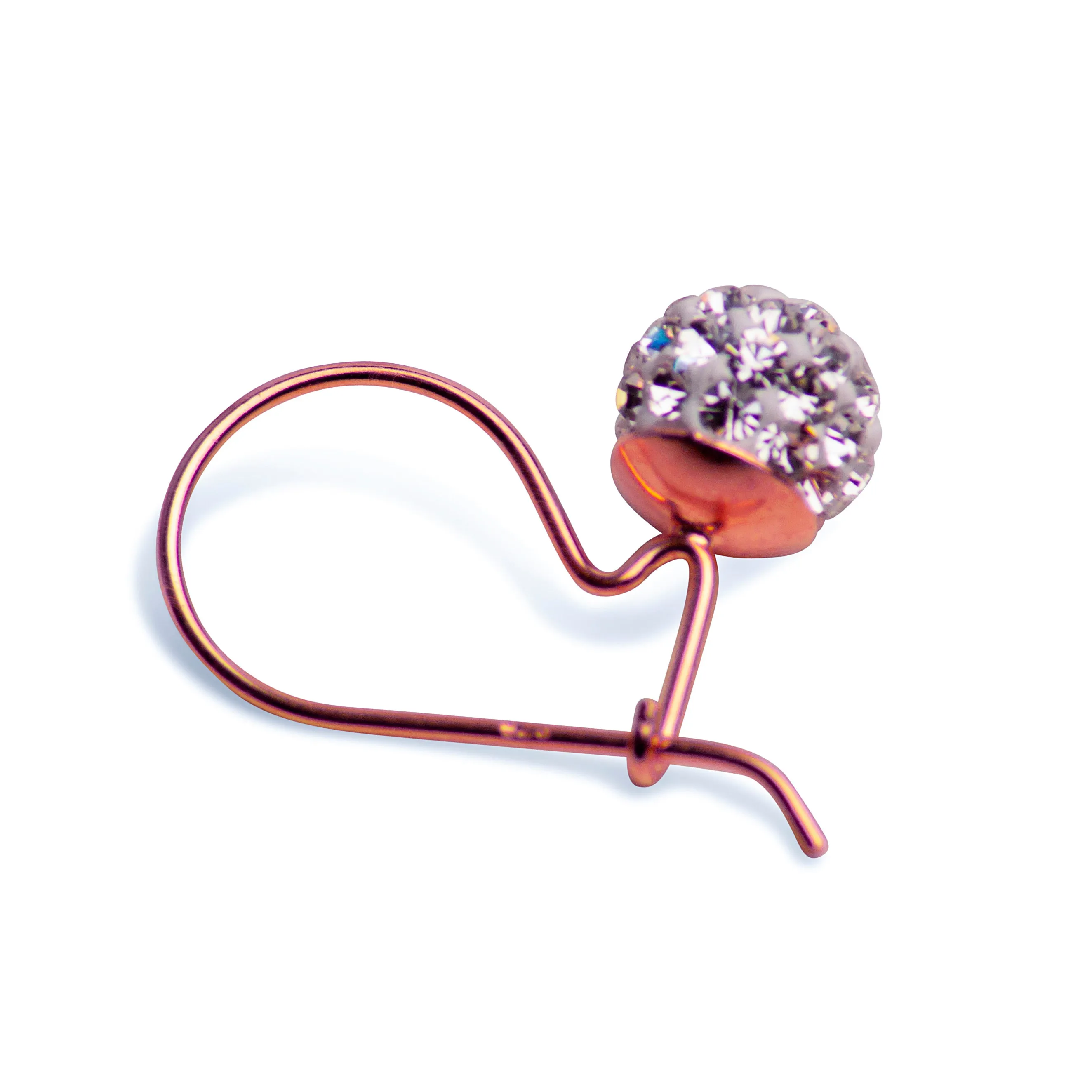 Sparkle Ball Rose Gold Earrings