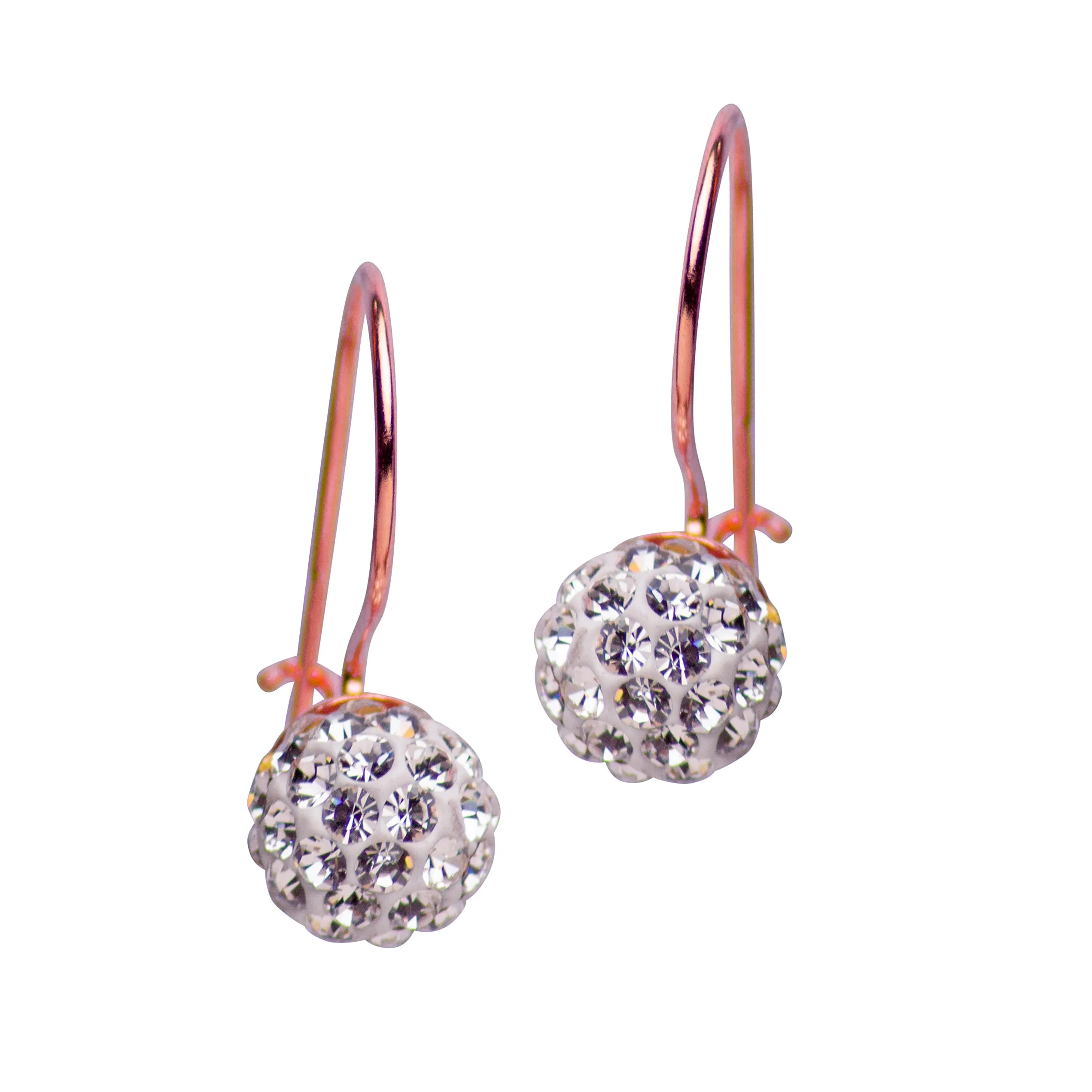 Sparkle Ball Rose Gold Earrings