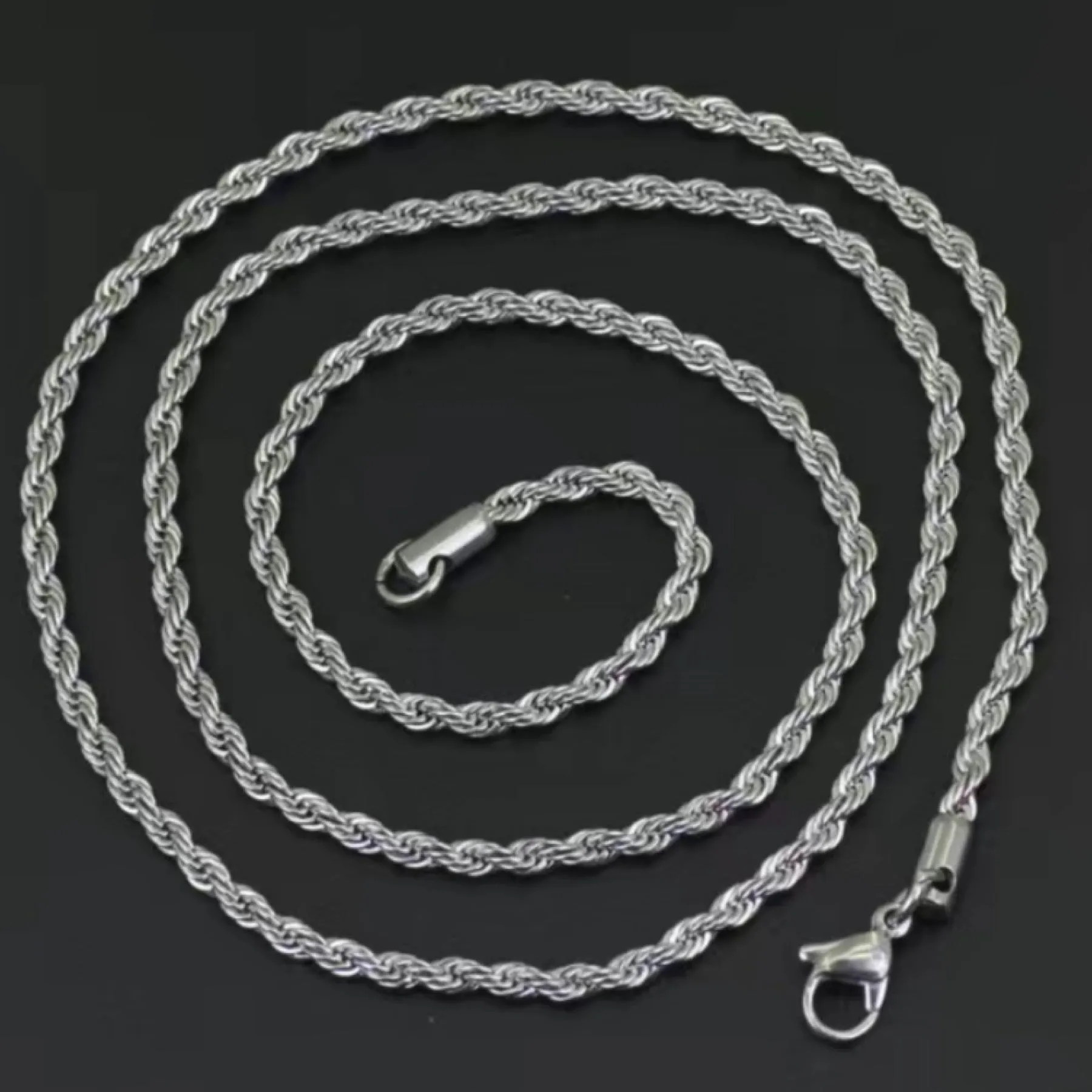 Stainless Steel Rope Chain Style Necklace