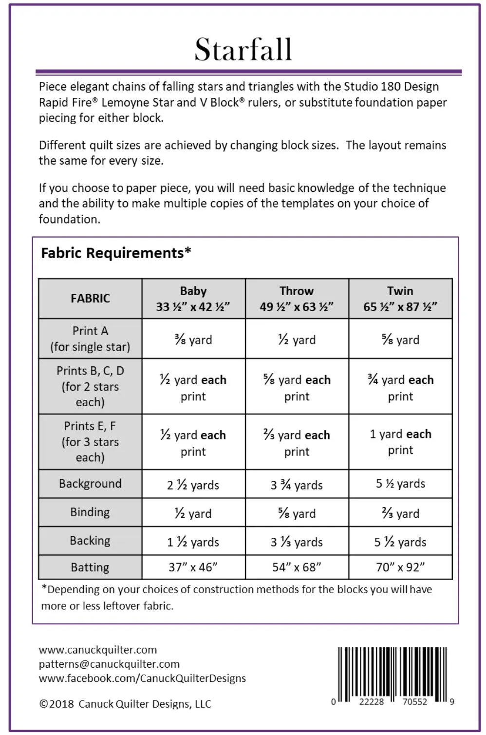 Starfall Quilt Pattern