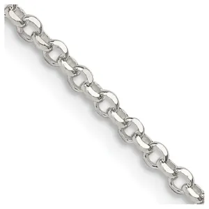 Sterling Silver 2mm Diamond-cut Cable Chain Necklace w/4in ext.