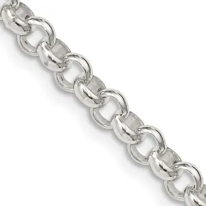 Sterling Silver 4.75mm Rolo Chain Necklace