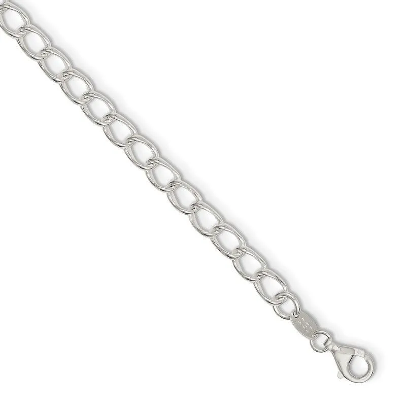 Sterling Silver 5.25mm Curb Chain Bracelet