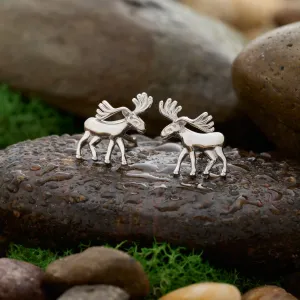 Sterling Silver Moose Studs