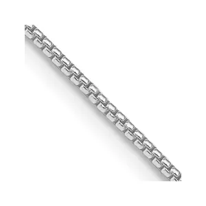 Sterling Silver Rhodium-plated 1.25mm Round Box Chain Necklace