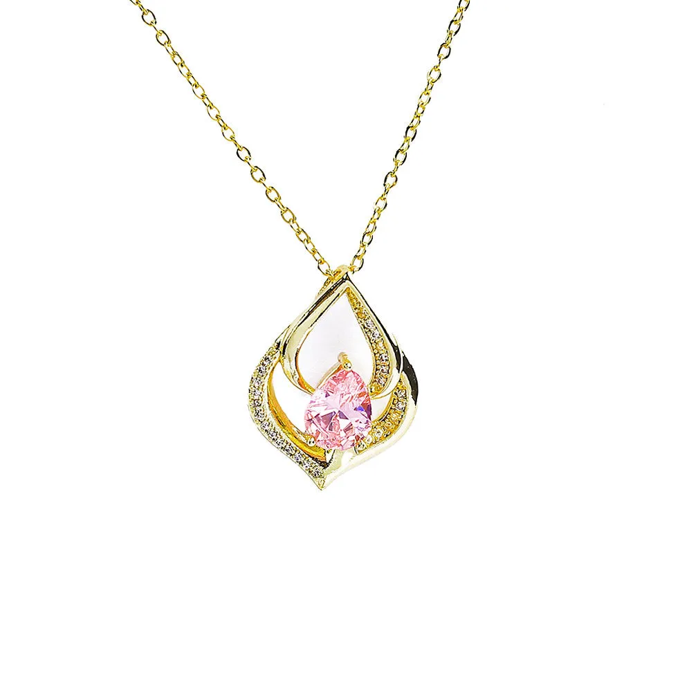 Stylish Radiant Zircon Stones Necklace - Fluffy