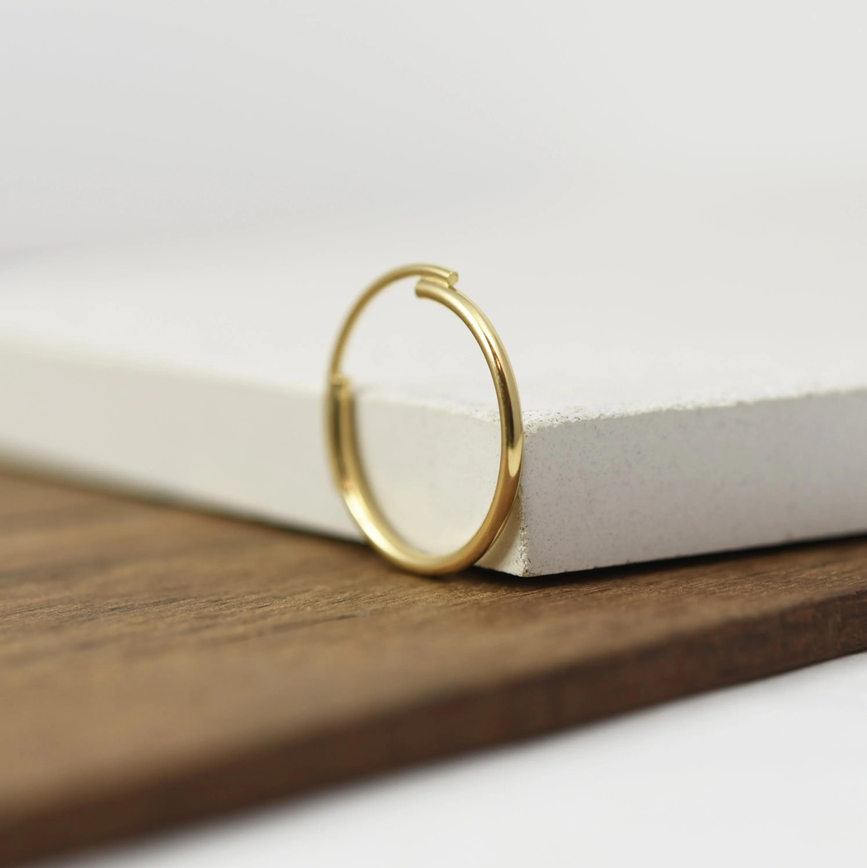 Thin gold plated silver Ring Featuring Interlocking Circle Arcs n°7