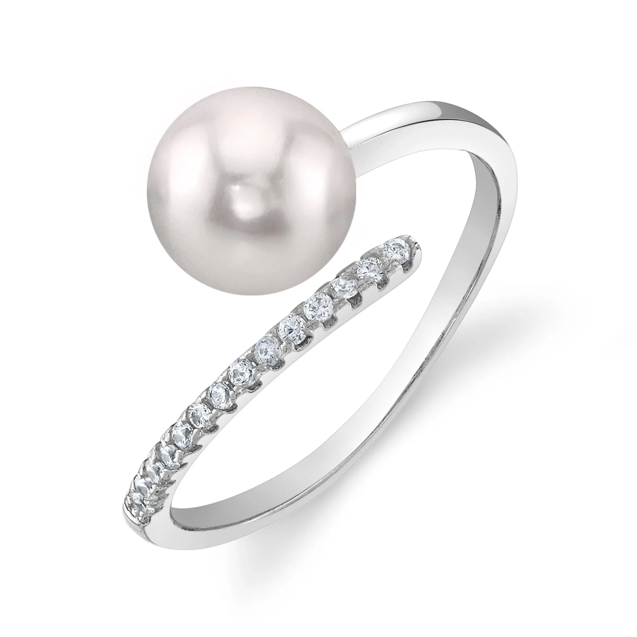 White South Sea Pearl & Diamond Valentina Ring