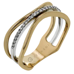 ZR1890 Right Hand Ring in 14k Gold with Diamonds