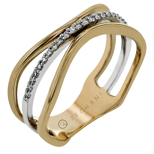 ZR1890 Right Hand Ring in 14k Gold with Diamonds